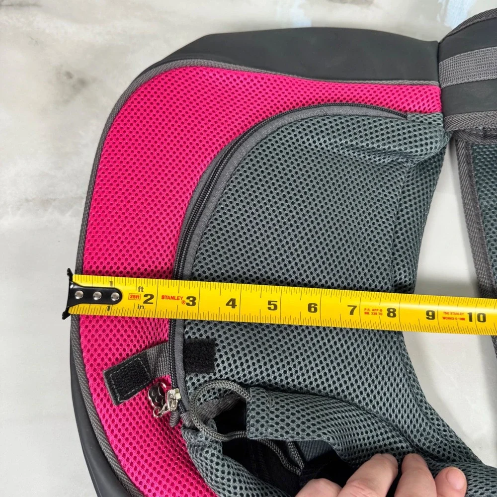 Popcorn Pet Carrier Sling Bag Grey Pink Extra Small‎ Dog Up to 12 Pounds